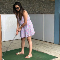 Shivani Surve Bigg Boss Marathi Participant Playing Golf
