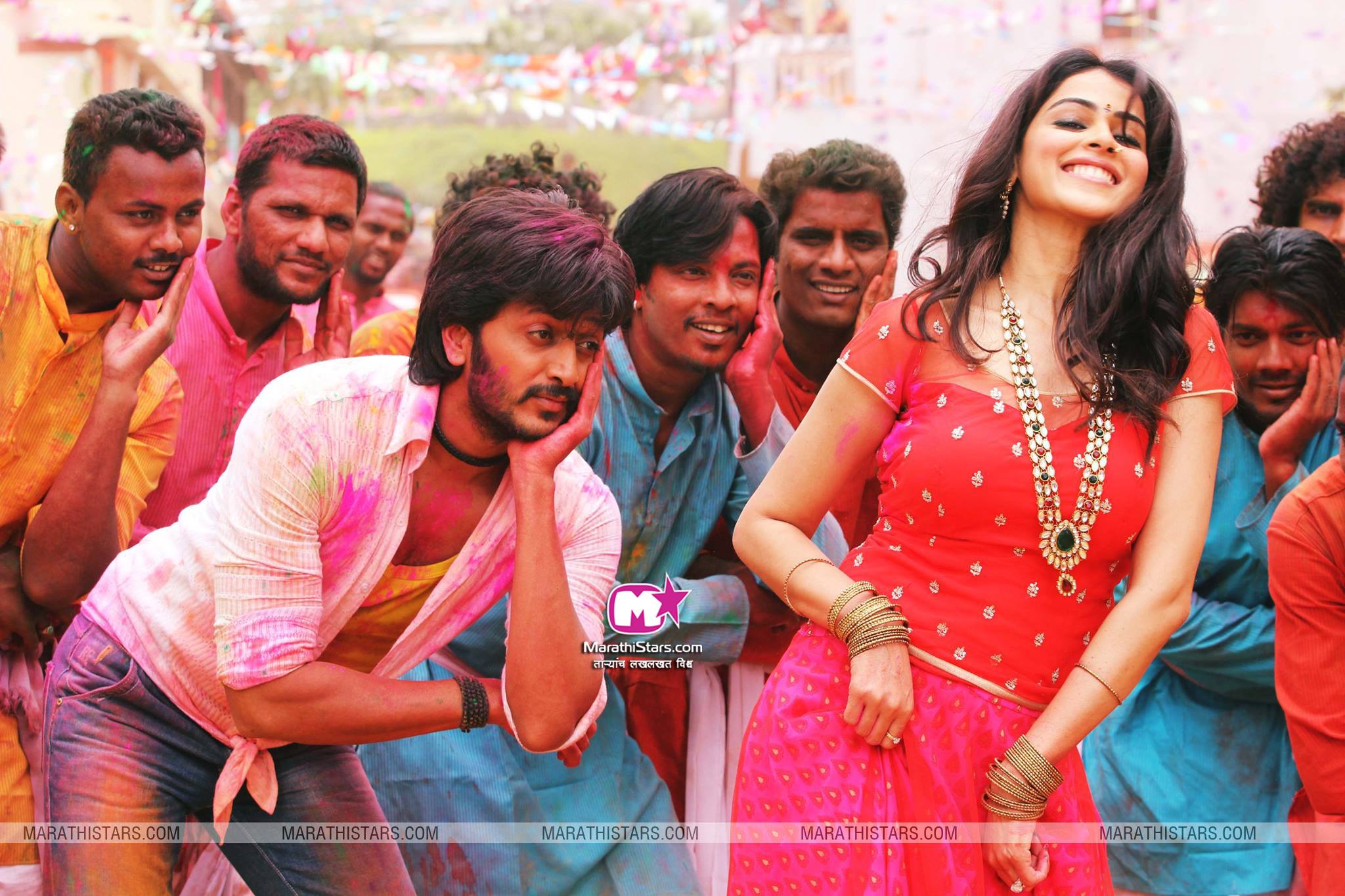 Genelia - Riteish Deshmukh Wallpaper Lai bhaari Marathi Movie