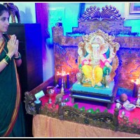 Actress Manasi Kulkarni - Celebrating Ganesha Chathurthi