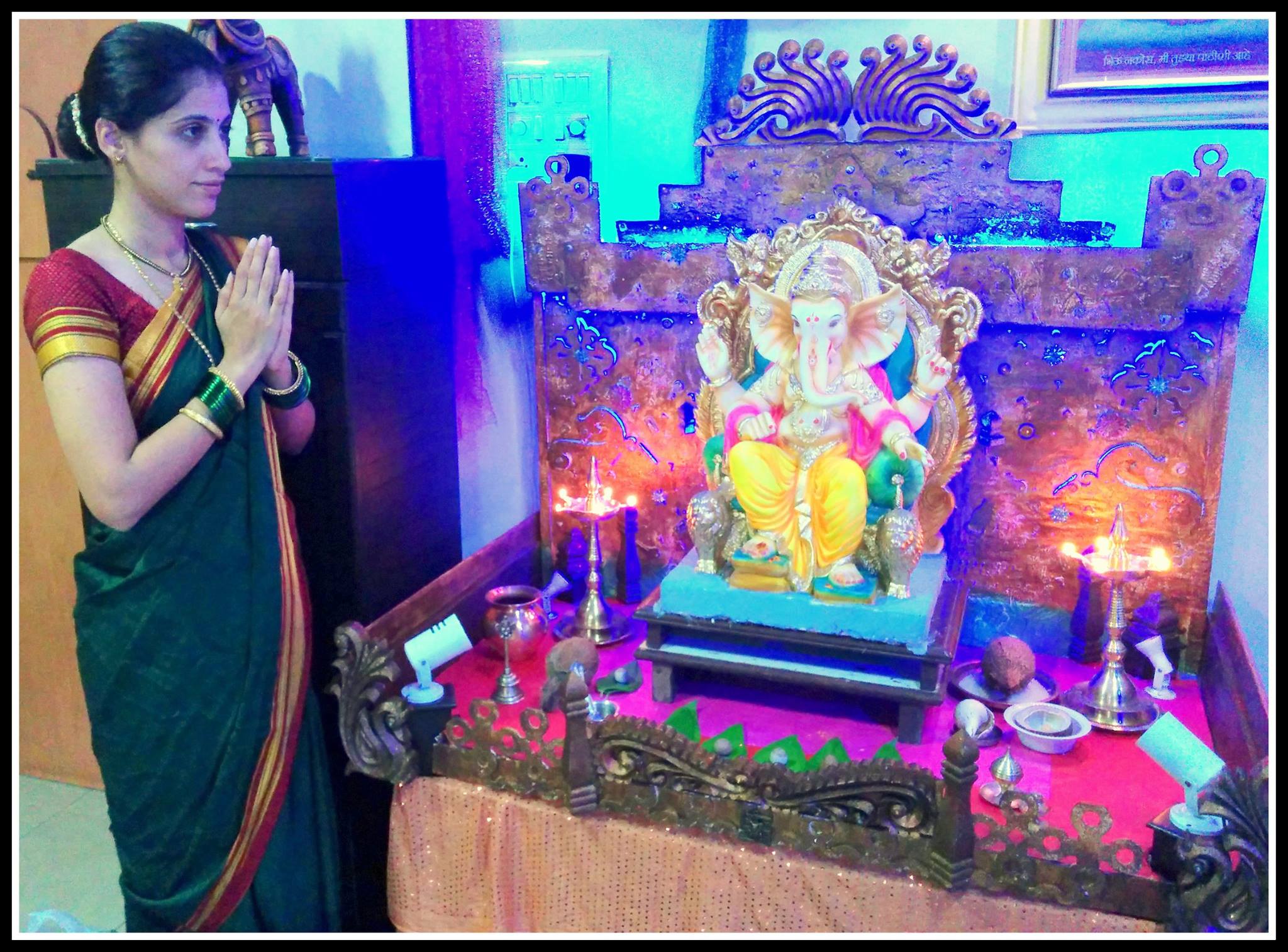 Actress Manasi Kulkarni - Celebrating Ganesha Chathurthi