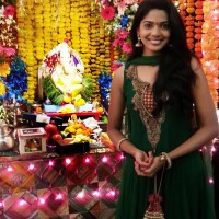 Pooja Swawant with Bappa