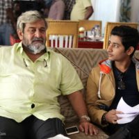 Akash Thosar & Mahesh Manjrekar Fu On Shoot Photos