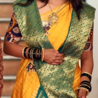 Hruta Durgule in Saree