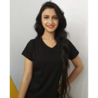 Ritika Shrotri wearing black