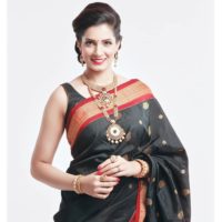 Sarita Mehendale Joshi in Black Saree look