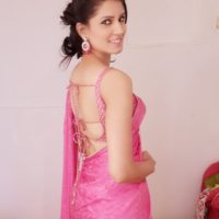 Sarita Mehendale Joshi in Pink Saree